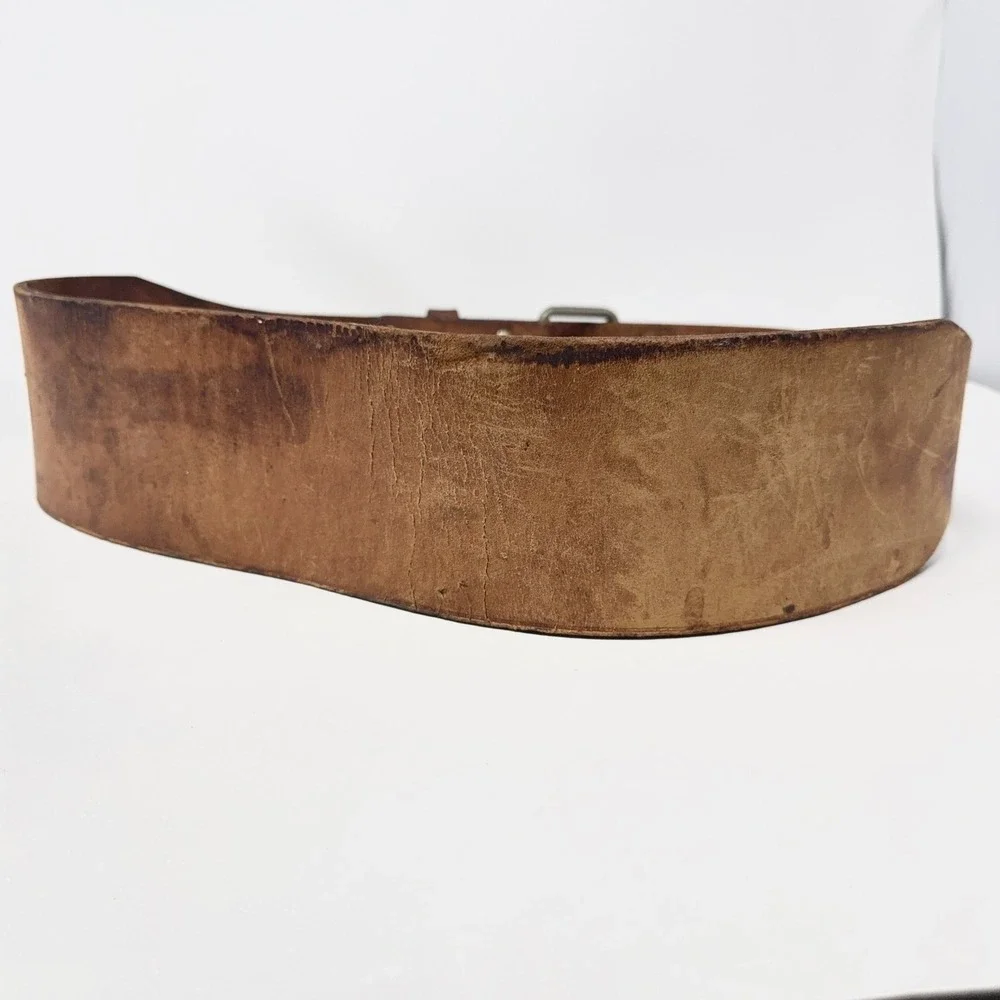 Bolen Top Grain Steer Hide Weightlifting Belt Adjustable Leather Large 40-42